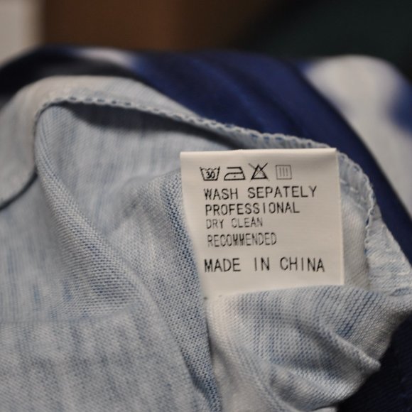 🐯 Alaster Queen NWT blue & white tie dye dress with pockets size SMALL (30) - Picture 13 of 13